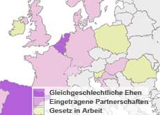 In immer mehr Ländern können homosexuelle Paare ihre Partnerschaft offiziell eintragen. In den Niederlanden, Belgien, Spanien und drei Ländern der Schweiz dürfen sie sogar heiraten.
