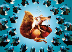 Hörnchen Scrat verteidigt seine Eichel sogar gegen hungrige Piranhas.