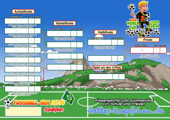 Dein WM-2014-Spielplan zum Ausdrucken