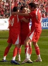 Dass die Schweizer schöne Tore schießen können, haben sie schon im Testspiel gegen China gezeigt.