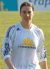 Birgit Prinz (Aufnahme aus 2008) möchte zum krönenden Abschluss ihrer Karriere als Spielführerin erneut den WM-Titel holen.