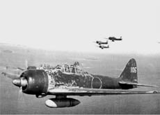 Angriff eines japanischen Jägers
