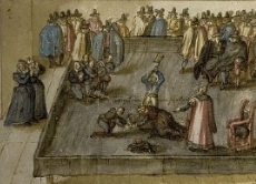 Darstellung der Hinrichtung Maria Stuarts im Februar 1587