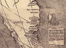Martin Waldseemüller benannte auf seiner Karte von 1507 den neuentdeckten Kontinent nach Amerigo Vespucci: Amerika.