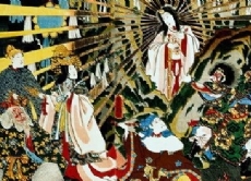 Abbildung der Sonnengöttin Amaterasu, eine der japanischen Shinto-Gottheiten.