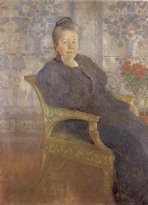 Selma Lagerlöf auf einem Gemälde des schwedischen Malers Carl Larsson.