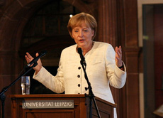 Angela Merkel, derzeitige Bundeskanzlerin und erste Frau in diesem Amt