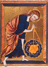 Die "Theodizee" beschreibt das Problem, wie die Existenz Gottes als Schöpfer der Welt gerechtfertigt werden kann. Bild: Darstellung des christlichen Schöpfergottes aus dem 13. Jahrhundert