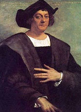 Christoph Kolumbus, porträtiert von Sebastiano del Piombo.