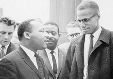 Martin Luther King mit dem Revolutionär Malcolm X.