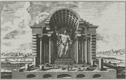 Die Zeus-Statue in Olympia