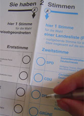 Sollte es ein Wahlrecht für Kinder geben? Bild: Stimmzettel für die Bundestagswahl 2009