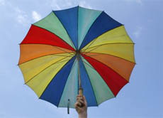 Die Regenbogenfarben stehen für die vielseitigen Arten des Zusammenlebens - also für Gleichwertigkeit und Toleranz.