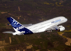 Mit der A380 werden einmal über 550 Passagiere fliegen können.