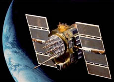 NAVSTAR-Satellit zur Positionsbestimmung und Zeitmessung