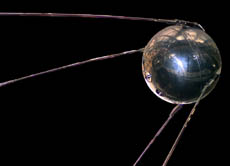 Modell des russischen Satelliten Sputnik 1