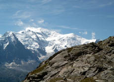 Der Mont Blanc in Frankreich ist mit 4.810 Metern der höchste Berg der Alpen.