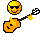 cooler Gitarre spielender Smiley mit Sonnenbrille